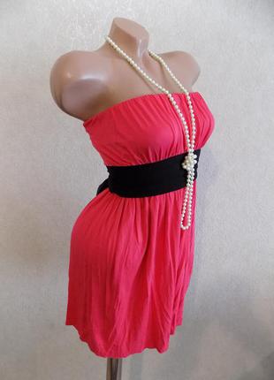 Платье бюстье коктейльное tally weijl с шифоновым поясом размер 40-422 фото