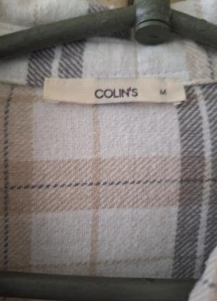 Сорочка тепла картата oversize бренду colins3 фото