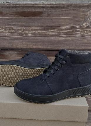 Теплі зимові черевики нубук р.43