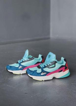 Шикарные женские кроссовки adidas falcone в бирюзовом цвете (36-40)😍3 фото