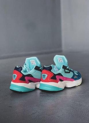 Шикарні жіночі кросівки adidas falcone в бірюзовому кольорі (36-40)😍5 фото