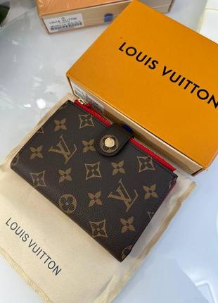 Гаманець louis vuitton monogram шкіра+канва1 фото