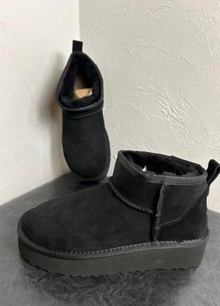 Ugg ultra mini platform premium black зима