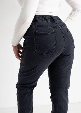 Крутые джинсы мом с напылением флиса2 фото