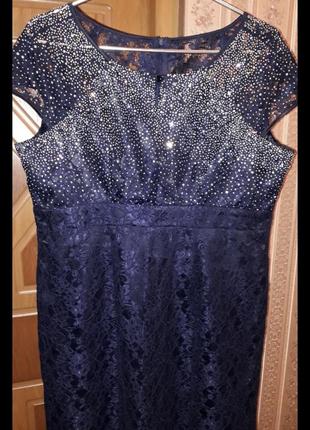 Шикарное вечернее нарядное пплатье,р. 50-52