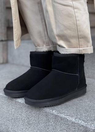 Жіночі ugg black (замша)8 фото