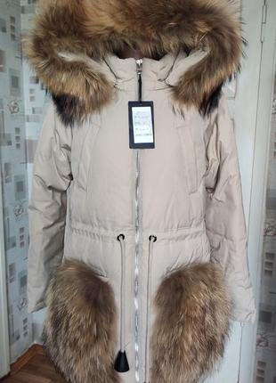 Мегатеплий пуховик куртка пальто парка.3 фото