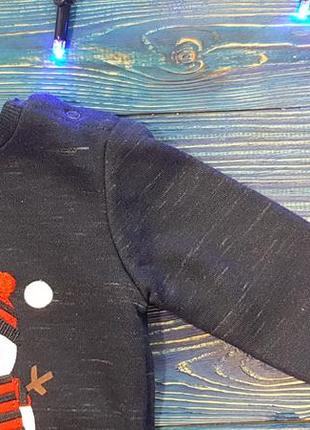 Стильный новогодний свитер, толстовка, кофта для мальчика на 6-9 месяцев2 фото
