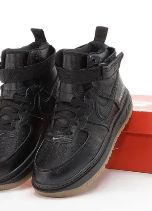 Nike air force 1 gore-tex winter чорні зима winter ❄️ теплі зимові черевики чоботи fur хутро ☔️🌧🌤9 фото