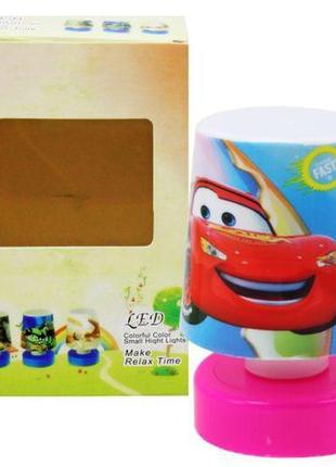 Детский ночник led "тачки" (11 см ) (ts01091996227632)