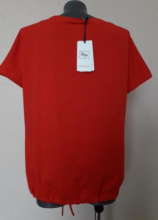 Модная стильная,шикарная футболка-блуза, оверсайз,с эффектной серебристой накаткой4 фото