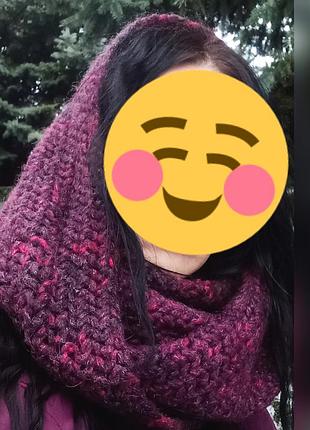 Ошатний зимовий шарф, хомут, снуд