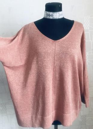 Кофта с люрексовой нитью свободного кроюма &amp;s