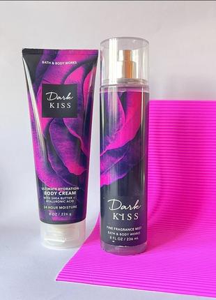 Парфюмированный спрей и крем dark kiss от gingham bath and body