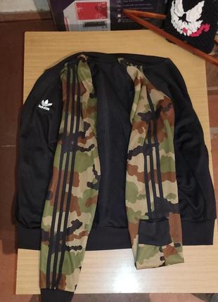 Бомбер adidas military black3 фото