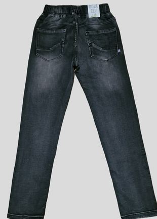 Детские джинсы стрейчевые  140-158 прямые на резинке с завязками dola elvin2 фото