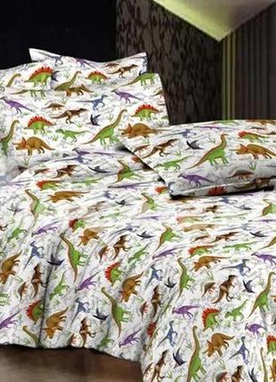 Семейное постельное белье голд - маленькие динозавры gold а2427 пододеяльник 2шт. 150х220, 200х220 к2 фото