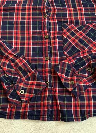Сорочка в клетку клетчатая рубашка ovs сорочка в клітинку розмір с рубашка в клітку. фірма ovs.5 фото