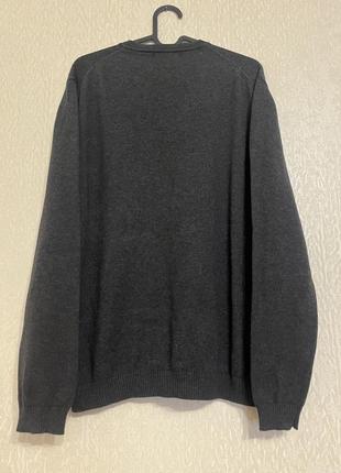 Finshley & harding пуловер кофта базовая мужская серая перуанский хлопок + кашемир р. м2 фото