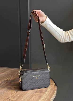 Жіноча сумка michael kors the snapshot brown люкс якість