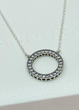 Серебряное колье «сердца» 2
