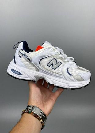 Женские кроссовки new balance, белые серебристый.