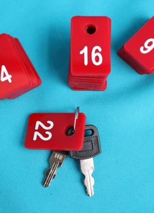 Нумерація для ключів з кільцем для готелів, спорт залів, шафники2 фото