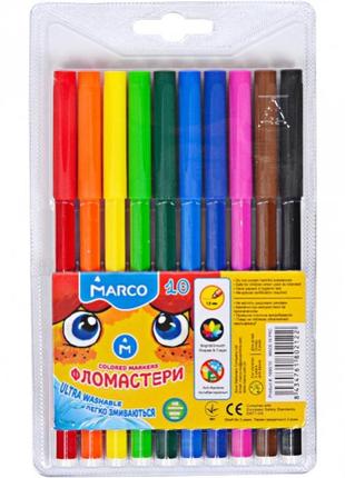 Фломастери "marco" 1690-10 10кол "super washable", шт