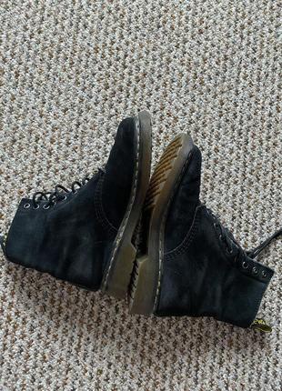 ‼️продаю терміново ‼️ черевики dr. martens з утепленням, натуральна замша, мартінси зимові чоботи y2k гранж, мартинси,6 фото