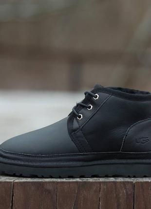 Зимние угги ugg neumel black leather