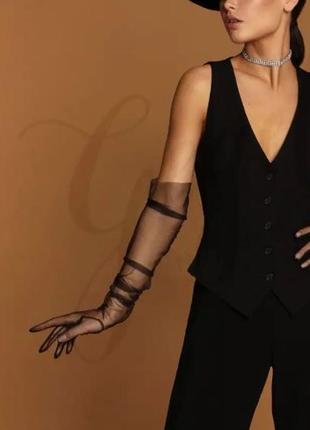 Длинные фатиновые перчатки ❤️