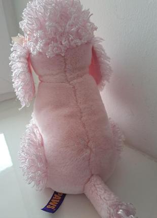 Мягкая игрушка розовая собака пудель3 фото