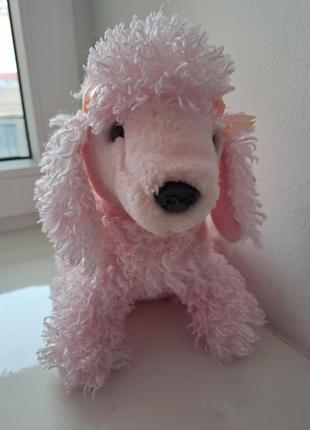 Мягкая игрушка розовая собака пудель4 фото
