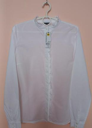Біла бавовняна легенька класична блузка блуза 100% бавовна, рубашка 100% хлопок, сорочка 50-52 р.1 фото