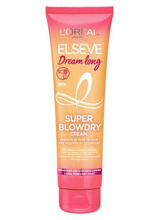 Крем для укладання волосся термозахисний l'oreal paris elseve dream lengths super blowdry cream