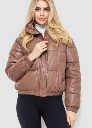 Куртка женская демисезонная, цвет коричневый1 фото