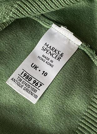 Свитер пуловер зеленый от бренда marks&spencer5 фото