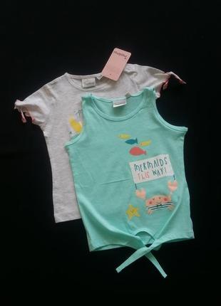 Комплект футболок impidimpi (германия) на 1,5-2 годика (размер 86-92)