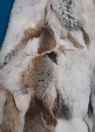 Шуба белый кролик натуральный под полярную лисицу