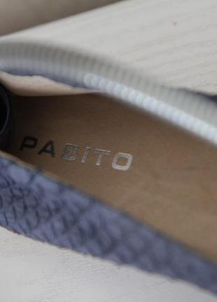 Pasito vero cuoio полностью кожаные мокасины балетки туфли рептилия италия5 фото