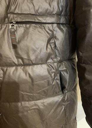 Женское зимнее пальто пуховик, размер 46-48 (m-l). удобное, теплое, большой капюшон. цвет оливкового-коричневый. идеальное состояние4 фото
