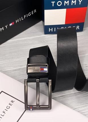 Ремень tommy hilfiger мужской черный подарок парню подарочную упаковку