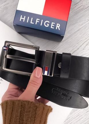 Ремінь tommy hilfiger чоловічий чорний подарунок хлопцю подарункова упаковка2 фото