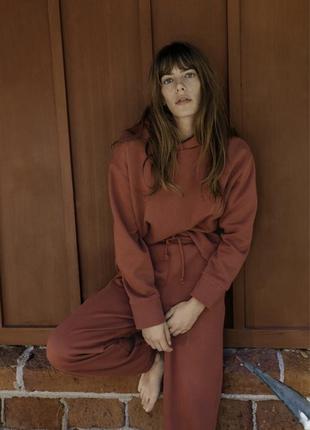 Худи кофта женская zara классная стильная теплая модная флис