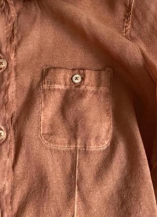 Блуза эксклюзив шёлковая кирпичный цвет  премиум  бренд размер s7 фото