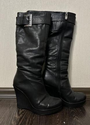 Зимние кожаные сапоги2 фото