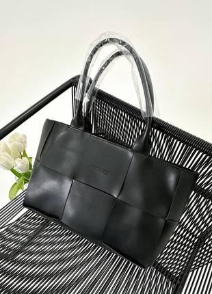 Женская сумка bottega vneta arco tote black люкс качество