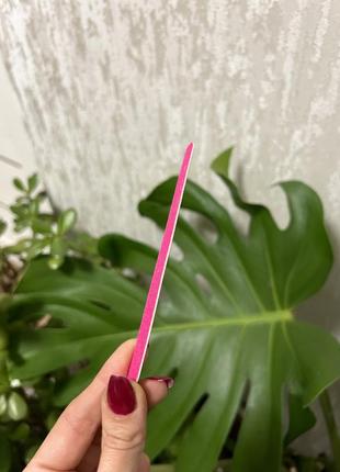 Розовая мини пила пилочка для ногтей компактная ручная поклажа 12см3 фото
