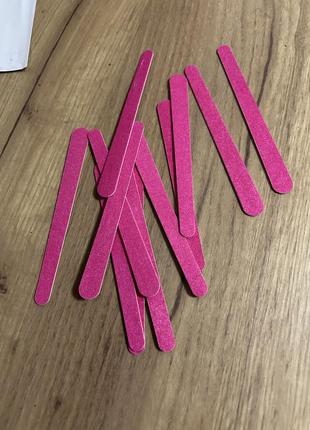 Розовая мини пила пилочка для ногтей компактная ручная поклажа 12см4 фото