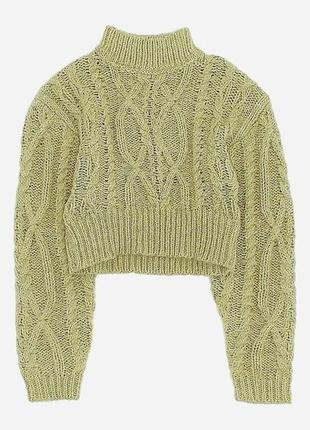 Вязаный свитер зеленый, теплая грубая вязка🐍5 фото